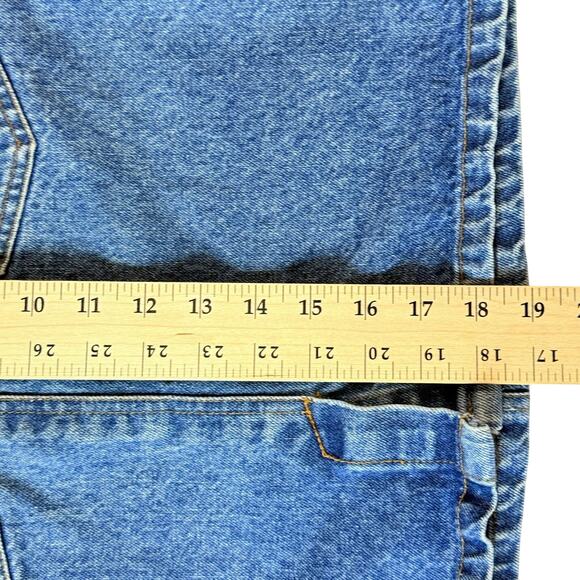 Vintage 90s Jordache High Waist Blue Denim Button Front Jean Skirt 7/8 - Picture 10 of 10